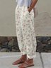 Pantalons Femmes Décontracté Petites fleurs Printemps / Automne Polyester Sportif & De Plein Air Coupe Régulière Pantalon droit Droit Régulier