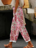 Pantalons Décontracté Motif Cachemire Printemps / Automne Coton Micro-élasticité Quotidien Coupe Régulière Pantalon droit Long pour Femmes