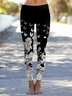 Pantalons Décontracté Floral Printemps / Automne Coton Naturel Coupe Régulière Long Régulier Élasticité moyenne pour Femmes