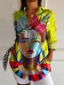 Chemises Décontracté Printemps / Automne Figure Polyester Micro-élasticité Quotidien Coupe Régulière Manches Longues Col de Chemise pour Femmes