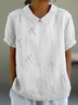 Blouses Simple Été impression en 3D Coton Aucune élasticité Col Châle Régulier Droit Régulier pour Femmes