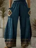 Pantalons Décontracté Printemps / Automne Ethnique Géométrie Naturel Micro-élasticité Quotidien Coupe Régulière Droit Régulier pour Femmes