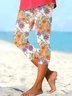 Pantalons Décontracté Floral Printemps / Automne Polyester Naturel Pantalon à la cheville Pantalon coupe slim Régulier Élasticité moyenne pour Femmes
