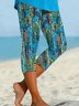 Pantalons De Yoga Femmes Décontracté Polyester d'été abstrait Aucune élasticité Coupe Régulière Corsaire Pantalon coupe slim Régulier