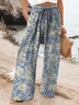 Pantalons Décontracté Floral Printemps / Automne Imprimé Micro-élasticité Ample Long Régulier Pantalon baggy pour Femmes
