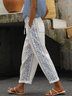 Pantalons Décontracté Printemps / Automne Ethnique Géométrie Naturel Micro-élasticité Quotidien Coupe Régulière Droit Régulier pour Femmes