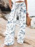 Pantalons Femmes Décontracté Libellule Printemps / Automne Polyester Naturel Micro-élasticité Quotidien Ample Long