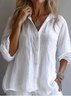 Chemises Femmes Décontracté Plain Printemps / Automne Micro-élasticité Quotidien Coupe Régulière Régulier Régulier Col de Chemise