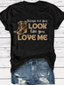 T-shirts de Style Occidental Été Imprimé de Lettre Motif Vacances Coupe Régulière Col Rond Régulier Droit Régulier pour Femmes