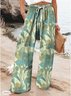Pantalons Vacances Motif Cachemire Printemps / Automne Naturel Micro-élasticité Domestique Coupe Régulière Long Droit pour Femmes