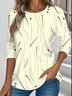 T-shirts Femmes Rayé Décontracté Printemps / Automne Aucune élasticité Ample Manches Longues Régulier Droit Non