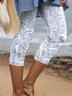 Pantalons De Yoga Géométrique Décontracté Été Quotidien Coupe Régulière Taille Élastique Pantalon coupe slim Droit Régulier pour Femmes