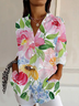 Chemises Décontracté Floral Printemps / Automne Quotidien Ample Régulier Droit Boucle T.-N.-L. pour Femmes