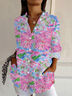 Chemises Femmes Décontracté Floral Printemps / Automne Quotidien Ample Régulier Droit Boucle T.-N.-L.