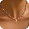Collier Rétro Toutes Les Saisons Lettres de texte Quotidien Métal Pendentif Collier pour Femmes