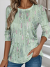 T-shirts Décontracté Printemps / Automne Motif dégradé Aucune élasticité Vacances Ample Jersey Manches Longues Non pour Femmes