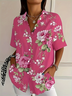Chemises Femmes Décontracté Floral Été Polyester Imprimé Quotidien Ample Régulier Régulier