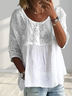 Chemises Décontracté Floral Été Polyester Imprimé Coupe Régulière Demi Manche Régulier Régulier pour Femmes