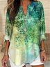 Blouses Élégant Plantes Printemps / Automne Aucune élasticité Quotidien Ample Manches Longues Régulier Droit pour Femmes