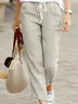 Pantalons Décontracté Plain Printemps / Automne Aucune élasticité Ample Long Droit Régulier Pantalon baggy pour Femmes