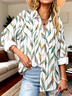 Chemises Décontracté Floral Printemps / Automne Polyester Micro-élasticité Quotidien Manches Longues Régulier Régulier pour Femmes