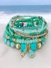Bracelets Femmes Décontracté Ombre Toutes Les Saisons Tressé Quotidien multicouche Bracelet Acrylique