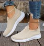 Chaussures Décontractées Décontracté Plain Toutes Les Saisons Polyester PVC Talon Bas Bout Fermé Caoutchouc à Enfiler pour Femmes