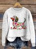 Pulls Femmes Décontracté Imprimé d'Animal Printemps / Automne Micro-élasticité Manches Longues Col Rond Laine/Tricot Régulier Régulier