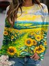 à Capuche Décontracté Printemps / Automne Lettres de texte Coton Quotidien Coupe Régulière Manches Longues Régulier Trapèze pour Femmes