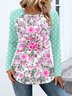 T-shirts Femmes Décontracté Imprimé d'Animal Printemps / Automne Coton Micro-élasticité Quotidien Coupe Régulière Col Rond Régulier