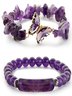 Bracelets Dame Romance Papillon Toutes Les Saisons Roulotté Sortie Pierre naturelle multicouche Bracelet pour Femmes