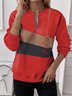 Sweat-shirts Géométrique Décontracté Printemps / Automne Polyester Micro-élasticité Faire la navette Régulier Droit Régulier pour Femmes