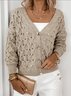 Pulls Décontracté Plain Printemps / Automne Micro-élasticité Quotidien Coupe Régulière Manches Longues Régulier Trapèze pour Femmes