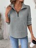 Sweat-shirts Décontracté Plain Printemps / Automne Micro-élasticité Quotidien Manches Longues Régulier Trapèze Régulier pour Femmes