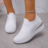 Chaussures Décontractées Femmes Décontracté Plain Toutes Les Saisons Quotidien Coton à Enfiler Talon de Bloc Caoutchouc à Enfiler