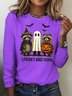 T-shirts Rétro Imprimé d'Animal Printemps / Automne Coton Coupe Régulière Col Rond Régulier Trapèze Régulier pour Femmes