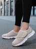 Chaussures Décontractées Femmes Décontracté Plain Toutes Les Saisons Crochet et boucle Sportif & Intérieur Talon Bas Tissu Caoutchouc Chaussures tissées à la mouche