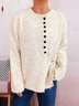 Pulls Femmes Décontracté Plain Printemps / Automne Col V Micro-élasticité Coupe Régulière Régulier Trapèze Régulier