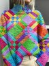 Pulls Femmes Géométrique Décontracté Printemps / Automne Micro-élasticité Coupe Régulière Col Roulé Régulier Ligne T Régulier