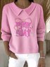 Pulls Femmes Décontracté Floral Printemps / Automne Coton Quotidien Coupe Régulière Col Châle Régulier Trapèze