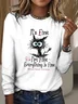 T-shirts Femmes Décontracté Imprimé d'Animal Printemps / Automne Coton Micro-élasticité Col Rond Régulier Trapèze Régulier