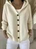 Cardigans Décontracté Floral Printemps / Automne Sweat-shirt à Capuche Quotidien Manches Longues Trapèze Régulier Élasticité moyenne pour Femmes