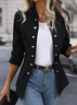 Manches Longues Régulier Plain Blouson pour Femmes