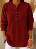 Blouses Femmes Décontracté Plain Printemps / Automne Col Montant Aucune élasticité Ample Régulier Droit Régulier