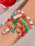 Bracelets Décontracté Plain Toutes Les Saisons Joint Fendu Faire la navette Noël multicouche Bracelet Céramique pour Femme
