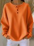T-shirts Femmes Simple Plain Printemps / Automne Polyester Faire la navette Ample Col Rond Droit Régulier