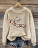 Sweat-shirts Décontracté Noël Printemps / Automne Coton Micro-élasticité Quotidien Coupe Régulière Manches Longues Trapèze pour Femmes