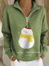 Pulls Femmes Décontracté Printemps / Automne Noël Polyester Aucune élasticité Vacances Régulier Droit Col mi-ouvert